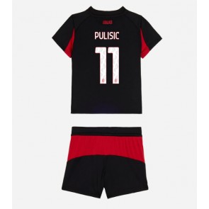 AC Milan Christian Pulisic #11 Replika Hemmatröja Barn 2025-26 Kortärmad (+ Korta byxor)